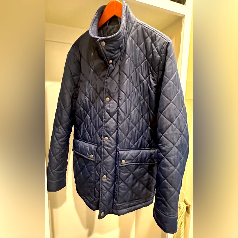 Cole Haan quilted blue jacket